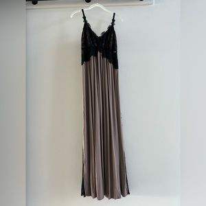 Beautiful tan & black lace floor length nightgown.